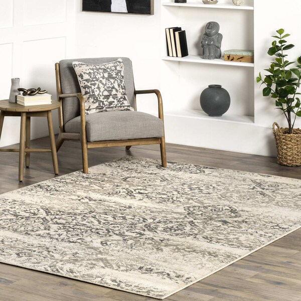 Nuloom Freja Faded Floral Area Rug 10ft x 14ft OWMN06A10014 Zoro